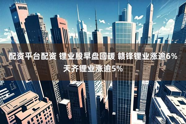 配资平台配资 锂业股早盘回暖 赣锋锂业涨逾6%天齐锂业涨逾5%
